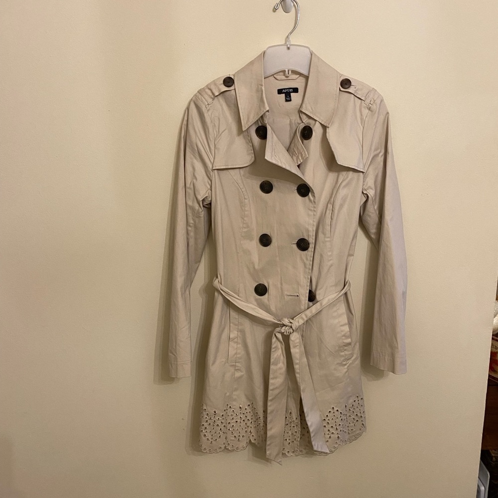Apt. 9 Embroidered Trench Coat